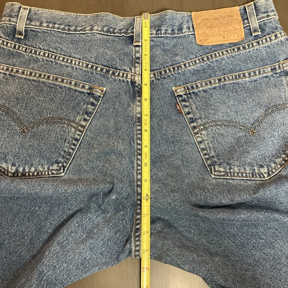 Vintage Levis Shorts Men 38 550 Blue Jean Med Wash‎ Denim Jorts Y2k 90s
